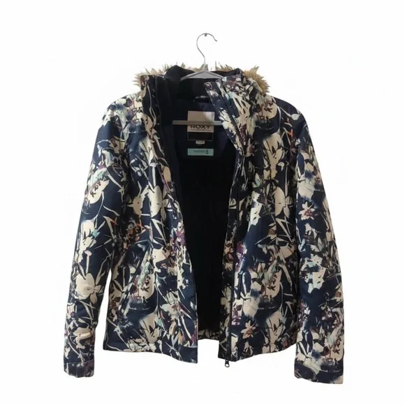 Roxy Jet Ski Snow Jacket - DryFlight 10K - Floral Print - Size S - Picture 2 of 7